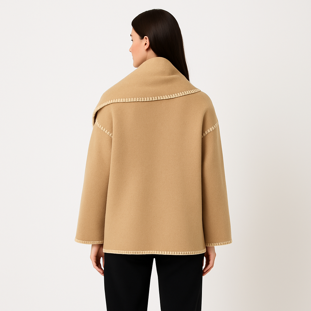 Natalie™ | Elegant Women’s Coat with Scarf