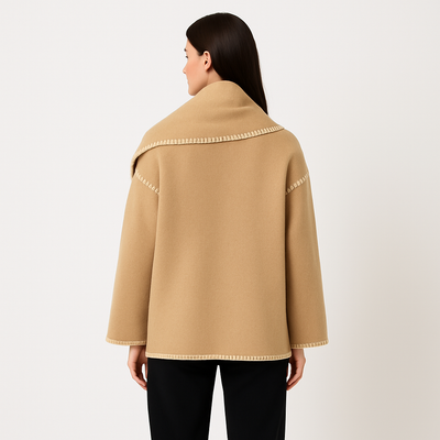 Natalie™ | Elegant Women’s Coat with Scarf