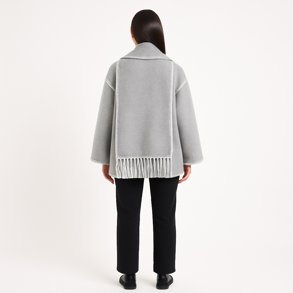 Natalie™ | Elegant Women’s Coat with Scarf