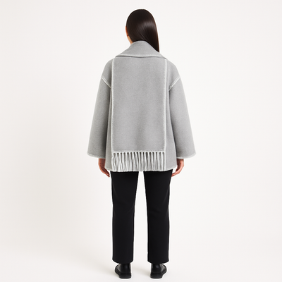 Natalie™ | Elegant Women’s Coat with Scarf