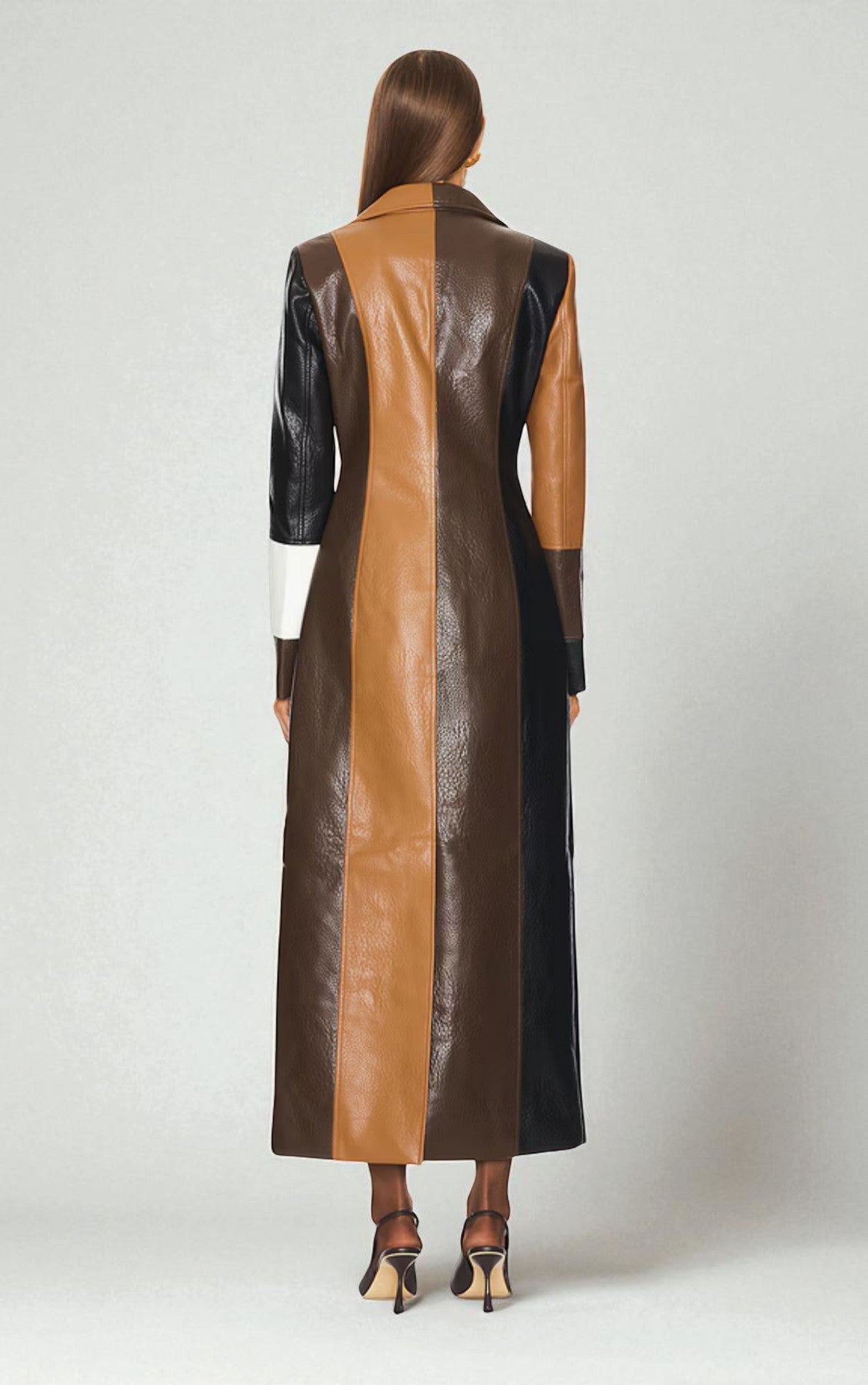 Rosaline™ Mosaic Leather Coat