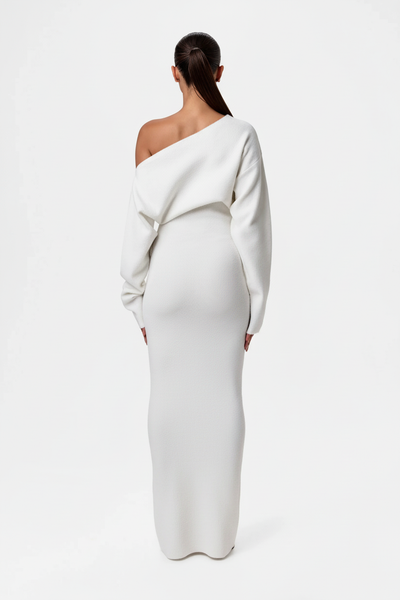 Serena™ Knit | Off-Shoulder Maxi Jurk