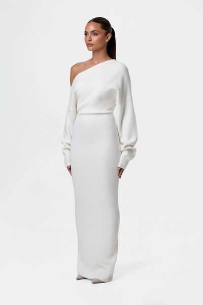 Serena™ Knit | Off-Shoulder Maxi Jurk