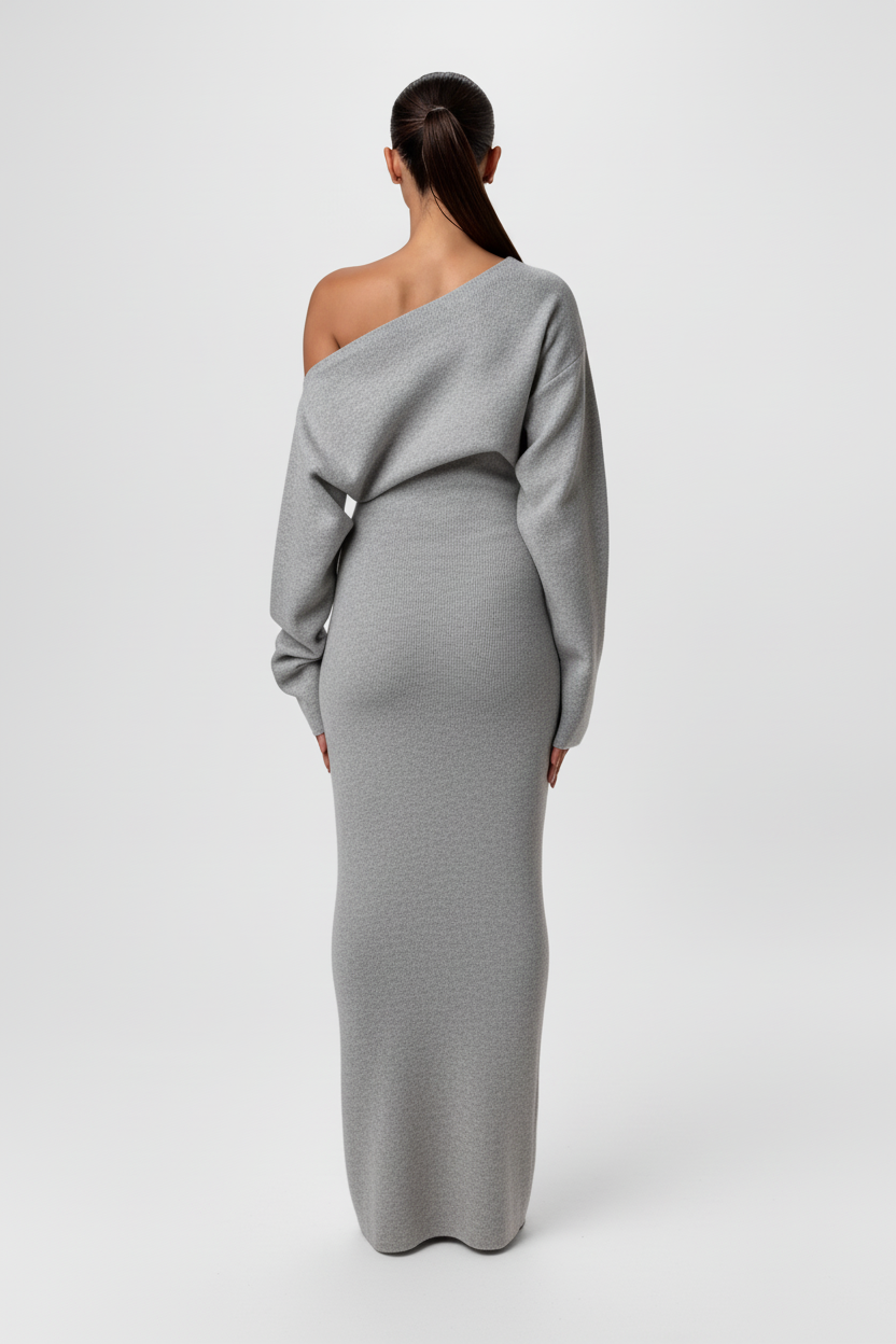 Serena™ Knit | Off-Shoulder Maxi Jurk