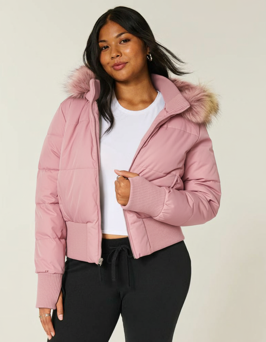 Hollister Faux Puffer Jacket