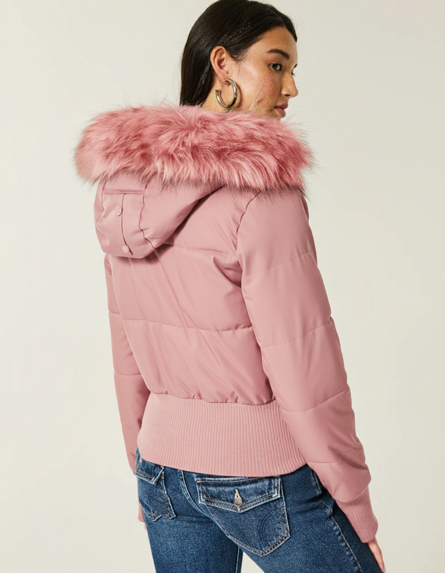 Hollister Faux Puffer Jacket