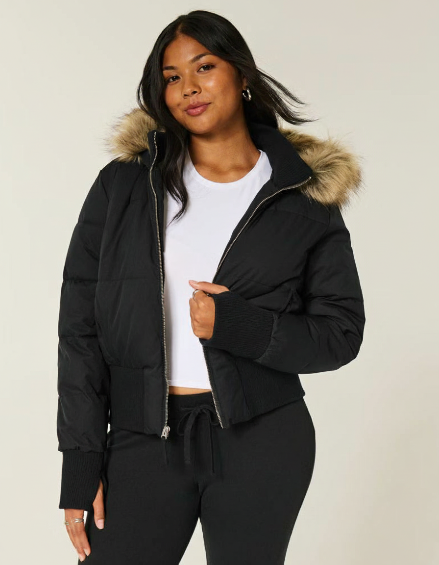 Hollister Faux Puffer Jacket