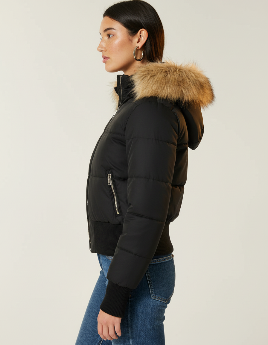 Hollister Faux Puffer Jacket