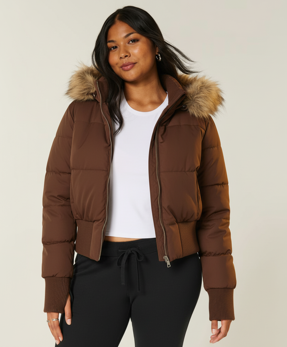 Hollister Faux Puffer Jacket